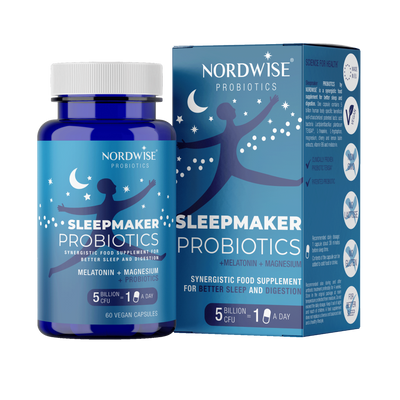 UUS! Sleepmaker PROBIOTICS  - Sünergistlik toidulisand unele ja seedimisele (60 kapslit)