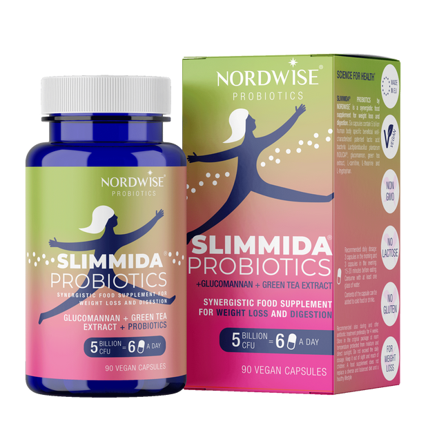 UUS! SLIMMIDA PROBIOTICS  - Sünergistlik toidulisand kehakaalu langetamise toetamiseks (90 kapslit)