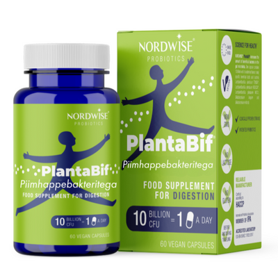 UUS! PlantaBif - toidulisand piimhappebakteritega(60 kapslit)